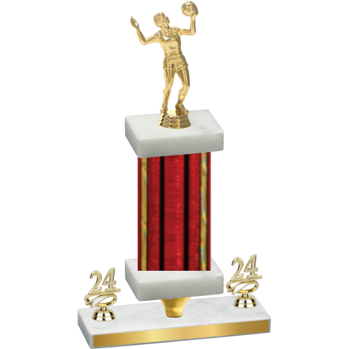 Premium Single Red Glacier Year Volleyball Trophy