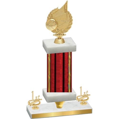 Premium Single Red Glacier First Place Volleyball Trophy