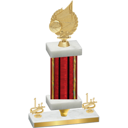 Premium Single Red Glacier First Place Volleyball Trophy