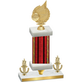 Premium Single Red Glacier Victory Volleyball Trophy