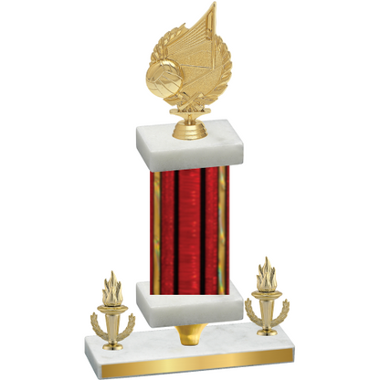 Premium Single Red Glacier Victory Volleyball Trophy