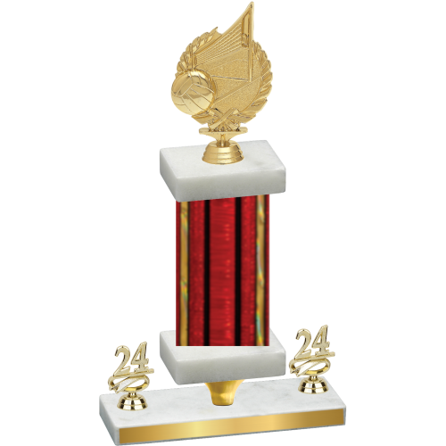 Premium Single Red Glacier Year Volleyball Trophy