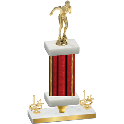 Premium Single Red Glacier First Place Swimming Trophy