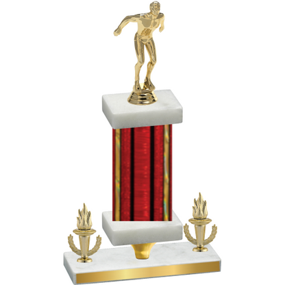 Premium Single Red Glacier Victory Swimming Trophy