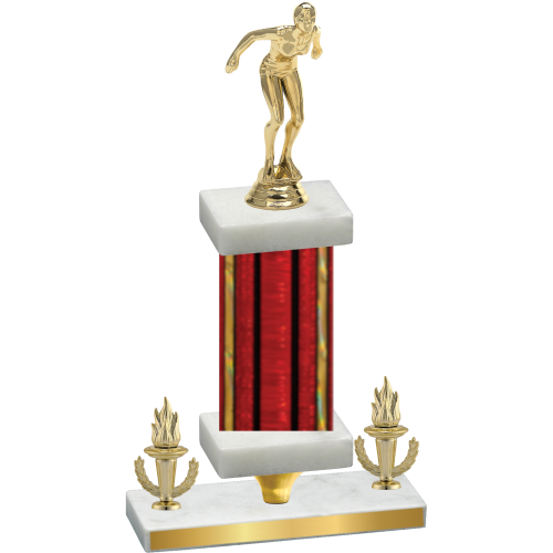 Premium Single Red Glacier Victory Tennis Trophy