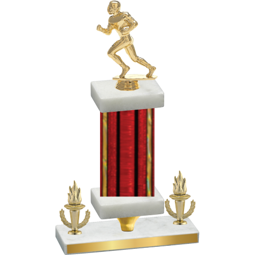 Premium Single Red Glacier Victory Football Trophy