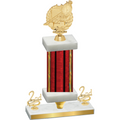 Premium Single Red Glacier Second Place Swimming Trophy