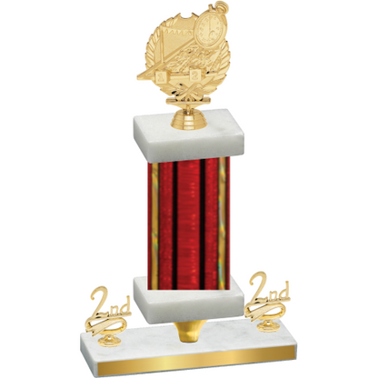 Premium Single Red Glacier Second Place Swimming Trophy