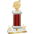 Premium Single Red Glacier Third Place Swimming Trophy