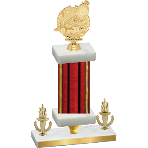 Premium Single Red Glacier Victory Swimming Trophy