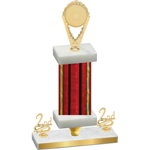 Premium Single Red Glacier Second Place Insert Trophy