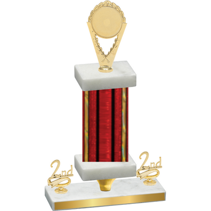 Premium Single Red Glacier Second Place Insert Trophy