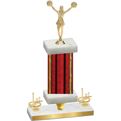 Premium Single Red Glacier First Place Cheerleading Trophy