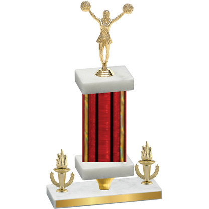 Premium Single Red Glacier Victory Cheerleading Trophy