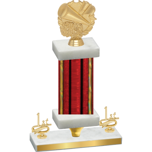 Premium Single Red Glacier First Place Cheerleading Trophy