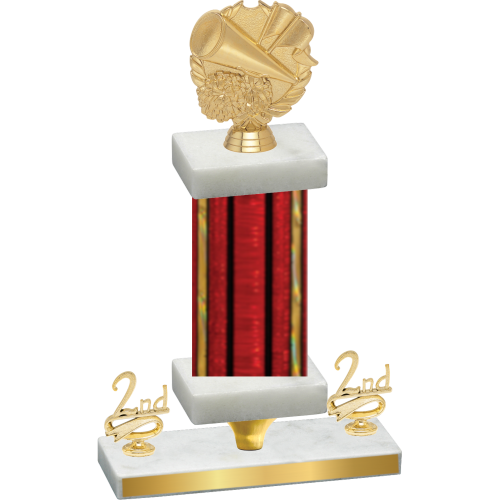 Premium Single Red Glacier Second Place Cheerleading Trophy