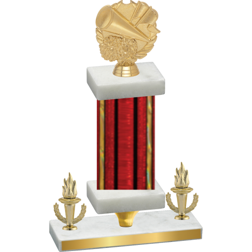 Premium Single Red Glacier Victory Cheerleading Trophy