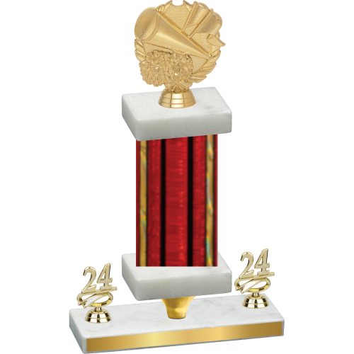 Premium Single Red Glacier Year Cheerleading Trophy