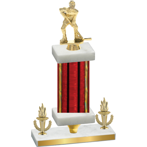 Premium Single Red Glacier Victory Hockey Trophy