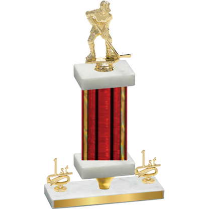 Premium Single Red Glacier First Place Hockey Trophy