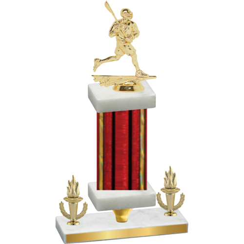 Premium Single Red Glacier Victory Lacrosse Trophy