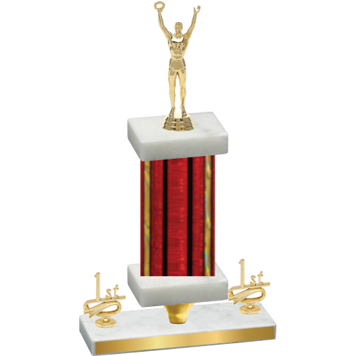 Premium Single Red Glacier First Place Victory Trophy