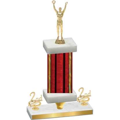 Premium Single Red Glacier Second Place Victory Trophy