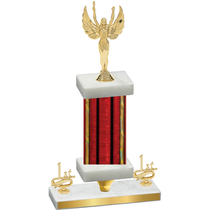 Premium Single Red Glacier First Place Victory Trophy