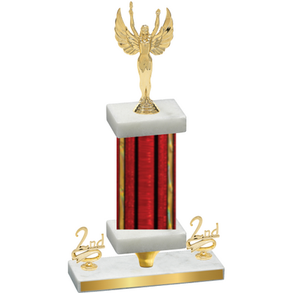 Premium Single Red Glacier Second Place Victory Trophy