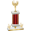 Premium Single Red Glacier Third Place Victory Trophy
