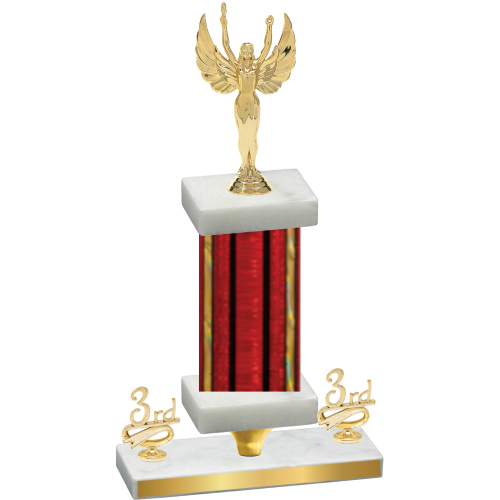 Premium Single Red Glacier Third Place Victory Trophy