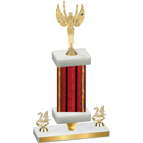 Premium Single Red Glacier Year Victory Trophy