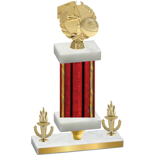 Premium Single Red Glacier Victory Basketball Trophy