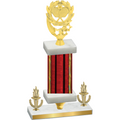 Premium Single Red Glacier Victory Pickleball Trophy