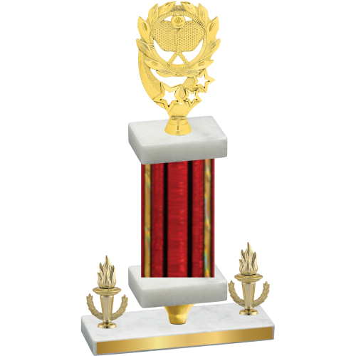 Premium Single Red Glacier Victory Pickleball Trophy