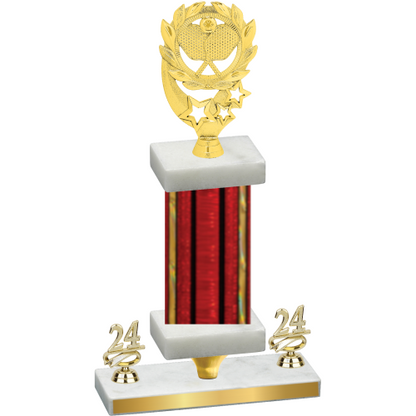 Premium Single Red Glacier Year Pickleball Trophy