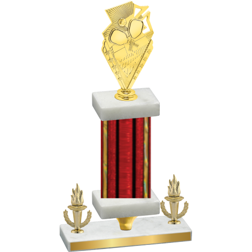 Premium Single Red Glacier Victory Pickleball Trophy