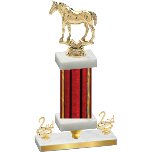 Premium Single Red Glacier Second Place Horses Trophy