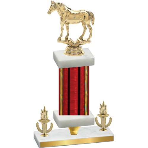 Premium Single Red Glacier Victory Horses Trophy