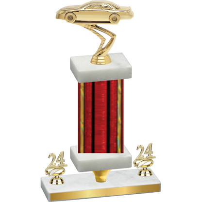 Premium Single Red Glacier Year Cars Trophy