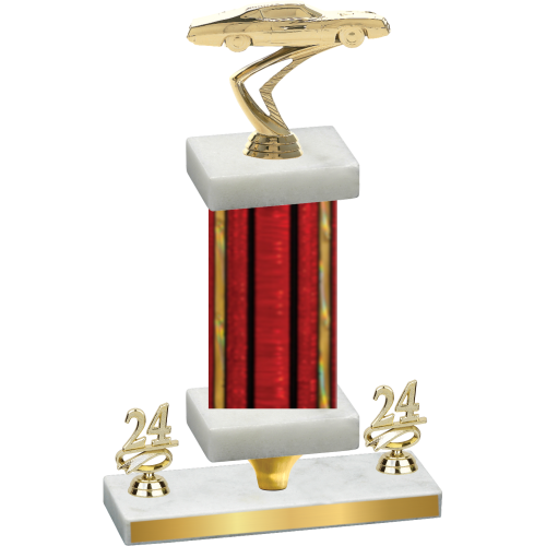 Premium Single Red Glacier Year Cars Trophy