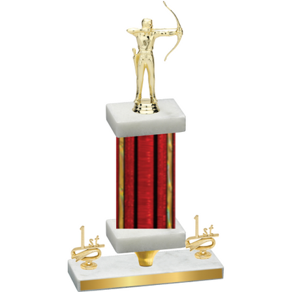 Premium Single Red Glacier First Place Archery Trophy