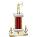 Premium Single Red Glacier Victory Archery Trophy