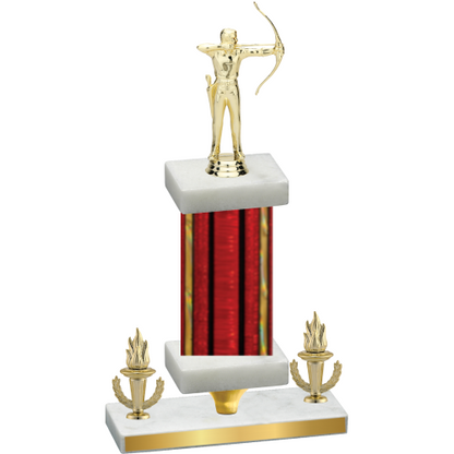 Premium Single Red Glacier Victory Archery Trophy