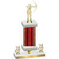 Premium Single Red Glacier Year Archery Trophy