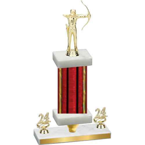 Premium Single Red Glacier Year Archery Trophy