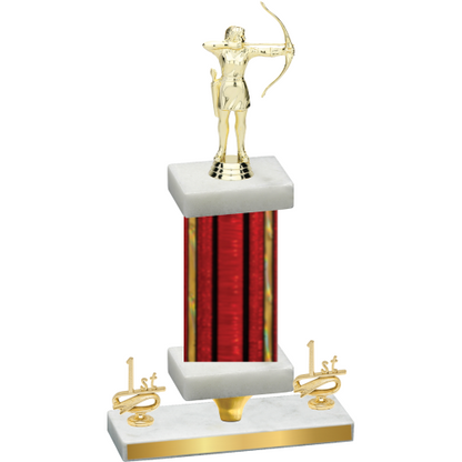 Premium Single Red Glacier First Place Archery Trophy