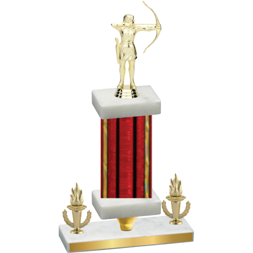 Premium Single Red Glacier Victory Archery Trophy