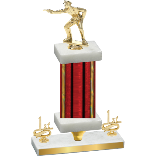 Premium Single Red Glacier First Place Shooter Trophy