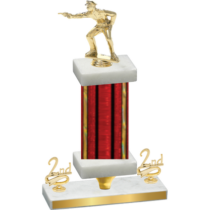 Premium Single Red Glacier Second Place Shooter Trophy